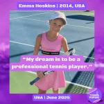 Emma Hoskins 2016, USA | Tennis junior girl 1 tennis papers girls junior emma hoskins usa