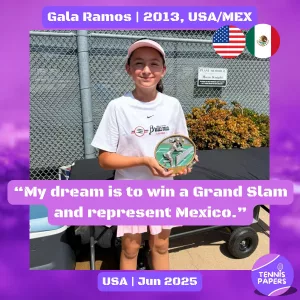 tennis papers junior girl gala ramos usa mexico