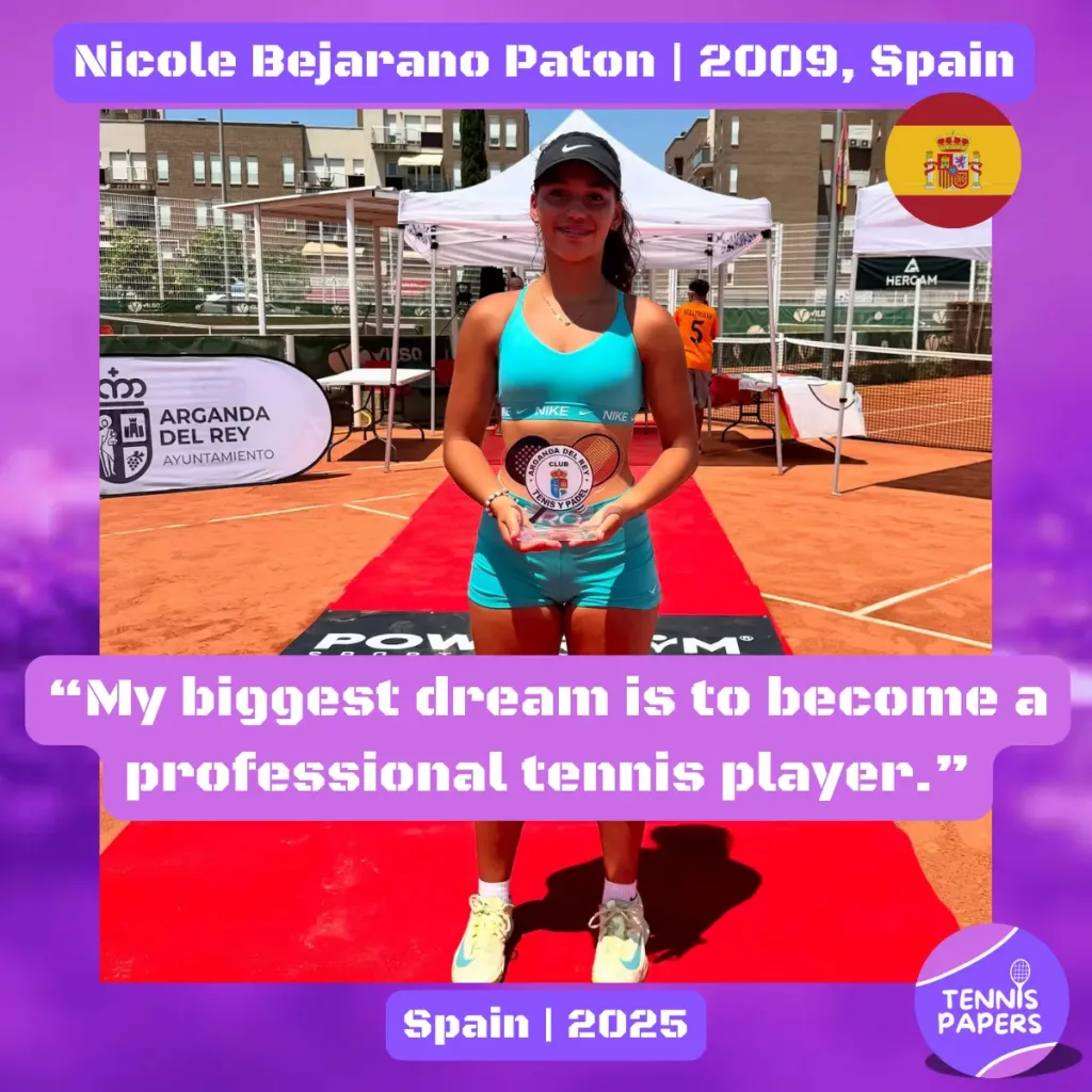 Junior Girl Tennis Players Interviews 110 tennis papers junior nicole bejarano spain 5