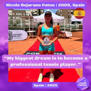 tennis papers junior nicole bejarano spain 5
