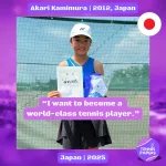 Akari Kamimura 2012, Japan 🇯🇵 | Tennis junior interview, Jul 2025 1 tennis papers akari kamimura 2012 japan tennis junior girl profile