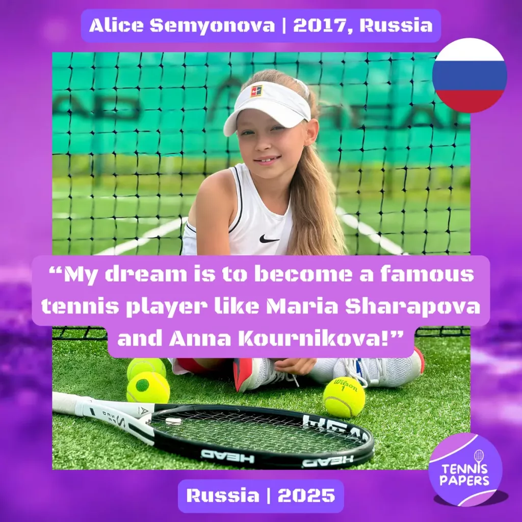 Junior Girl Tennis Players Interviews 99 tennis papers alice semyonova 2018 russia tennis junior girl profile 2