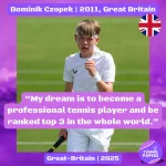 Dominik Czopek 2011, Great Britain 🇬🇧 | Junior interview, Jul 2025 1 tennis papers dominik czopek 2011 great britain junior tennis profile