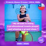 Francis Olmos Preuss 2014, Chile 🇨🇱 | Tennis junior interview, Jul 2025 1 tennis papers francis olmos preuss 2014 chilean tennis junior girl profile