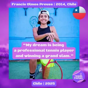 tennis papers francis olmos preuss 2014 chilean tennis junior girl profile