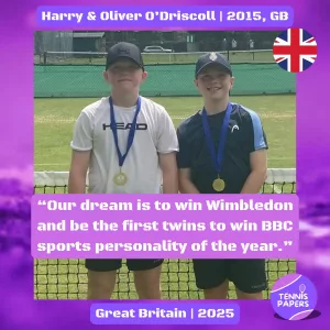 tennis papers harry and oliver o’driscoll 2015 great britain junior tennis players profile