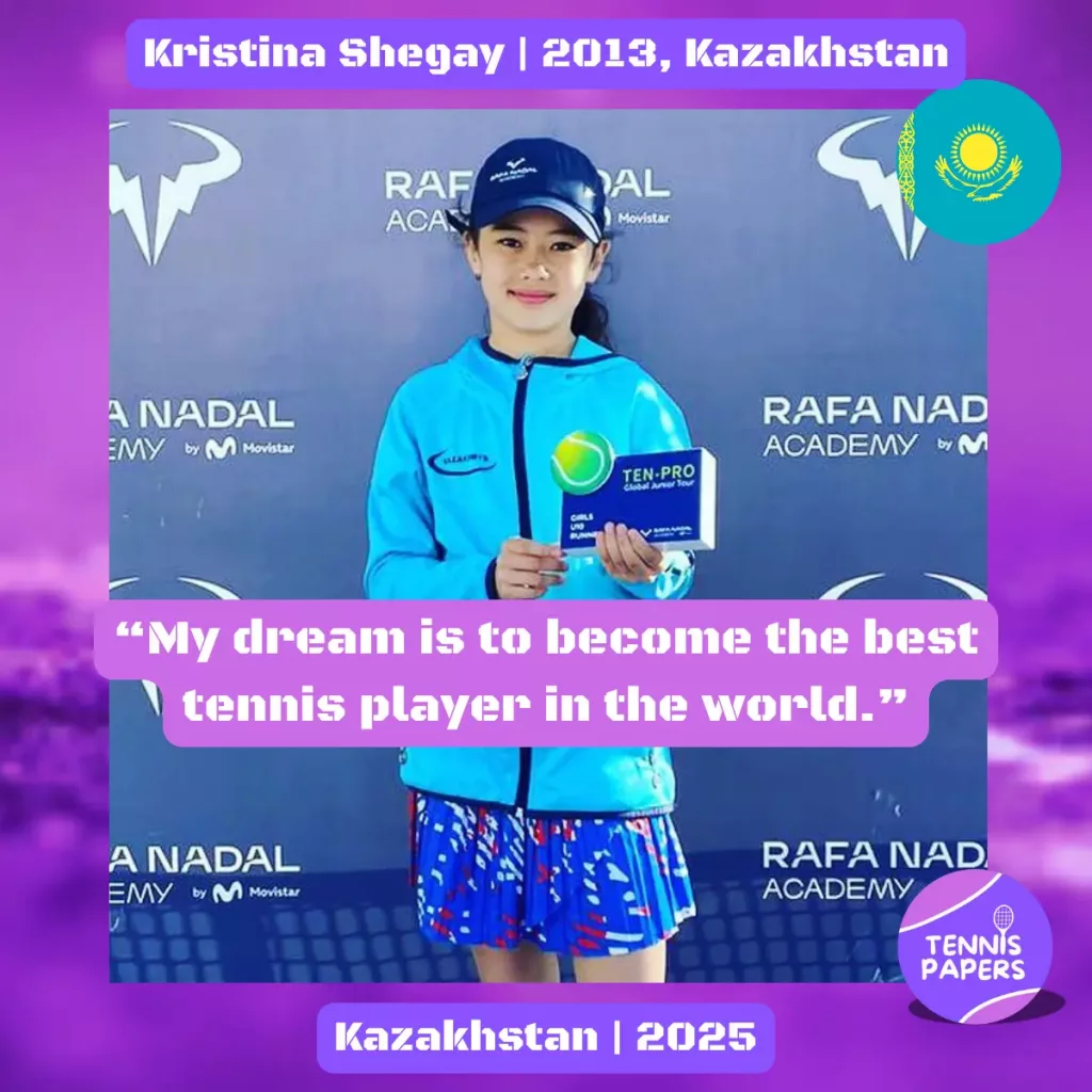 Junior Girl Tennis Players Interviews 70 tennis papers kristina shegay 2013 kazakhstan tennis junior girl profile 2