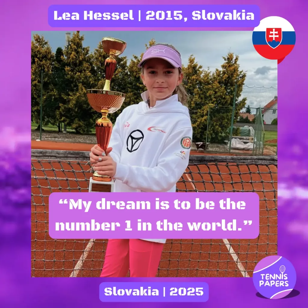 Lea Hessel 2015, Slovakia 🇸🇰 | Junior interview, Jun 2025 1 tennis papers lea hessel slovakia junior tennis girl profile
