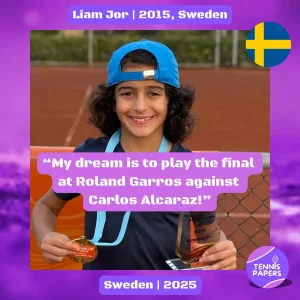 tennis papers liam jor 2015 sweden tennis junior boy profile