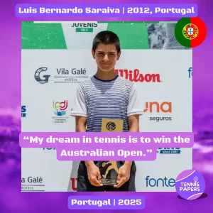 tennis papers luis bernardo saraiva 2012 portugal tennis junior boy profile