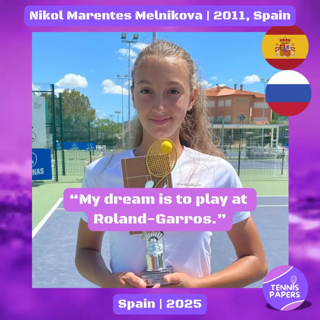 Junior Girl Tennis Players Interviews 109 tennis papers nikol marentes melnikova 2011 spain tennis junior girl profile