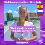 Nikol Marentes Melnikova 2011, Spain | Tennis junior girl 1 tennis papers nikol marentes melnikova 2011 spain tennis junior girl profile