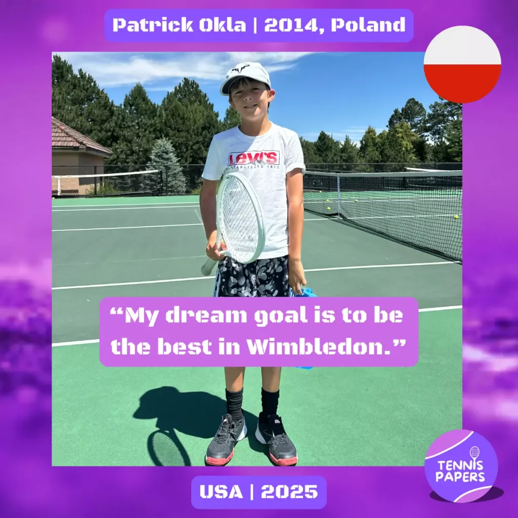 Patrick Okla 2014, Poland 🇵🇱 | Junior interview, Jul 2025 1 tennis papers patrick okla 2014 poland junior tennis boy profile
