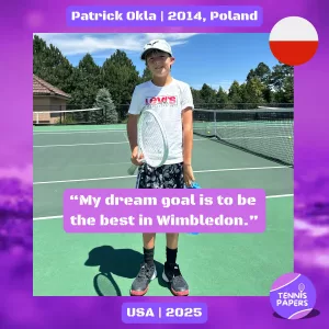 tennis papers patrick okla 2014 poland junior tennis boy profile