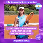 Pilar Giaccaglia 2011, Argentina 🇦🇷 | Tennis junior interview, Jul 2025 1 tennis papers pilar giaccaglia 2011 argentina tennis junior gir profile
