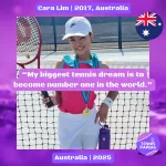 tennis papers profile cara lim 2017 australia tennis junior girl
