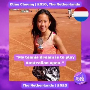 tennis papers profile eline cheung 2010 the netherlands tennis junior girl