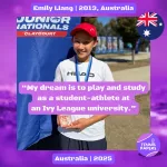 Emily Liang 2013, Australia 🇦🇺 | Tennis junior interview, Jul 2025 1 tennis papers profile emily liang 2013 australia tennis junior girl