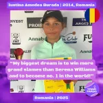 Iustina Amedea Burada 2014, Romania | Tennis junior player 1 tennis papers profile iustina amedea burada 2014 romania tennis junior girl