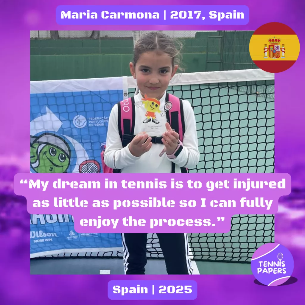 Junior Girl Tennis Players Interviews 108 tennis papers profile maria carmona 2017 spain tennis junior girl 2