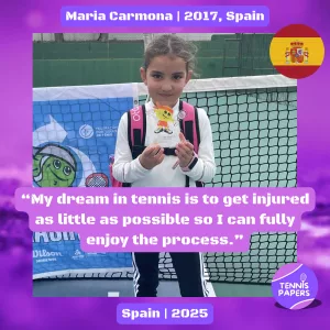 tennis papers profile maria carmona 2017 spain tennis junior girl 2