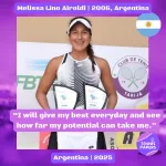 tennis papers profile melissa lino airoldi 2006 argentina tennis junior girl