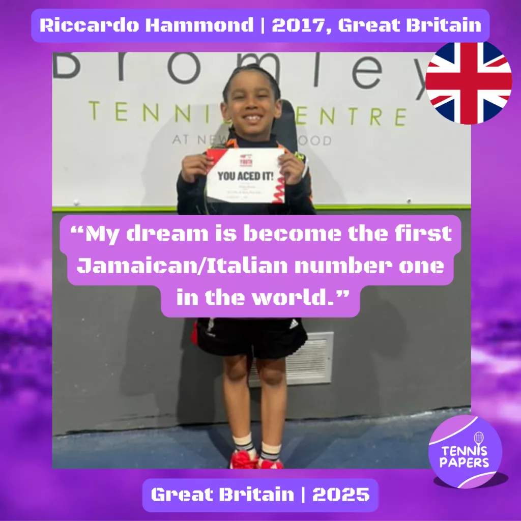Riccardo Hammond 2017, Great Britain 🇬🇧 | Tennis junior interview, Jul 2025 1 tennis papers profile riccardo hammond 2017 great britain tennis junior boy 3