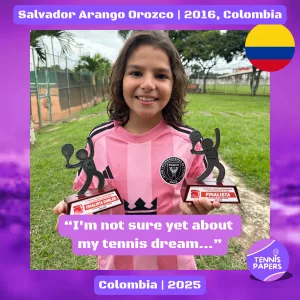 tennis papers profile salvador arango orozco 2017 colombia tennis junior boy 2