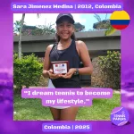 Sara Jimenez Medina 2012, Colombia 🇨🇴 | Tennis junior interview, Jul 2025 1 tennis papers profile sara jimenez 2012 colombia tennis junior girl