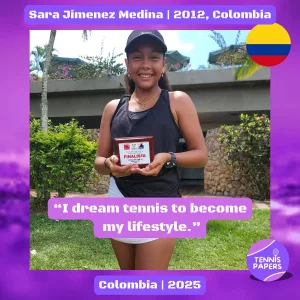 tennis papers profile sara jimenez 2012 colombia tennis junior girl
