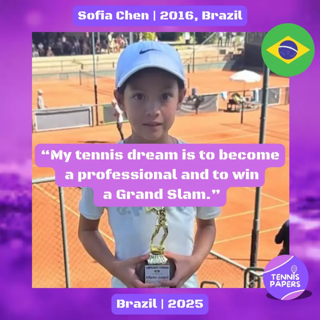 Sofia Chen 2016, Brazil 🇧🇷 | Tennis junior interview, Jul 2025 1 tennis papers profile sofia chen 2016 brazil tennis junior girl