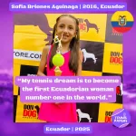 Sofia Briones Aguinaga 2016, Ecuador 🇪🇨 | Tennis junior interview, Jul 2025 1 tennis papers profile tennis papers profile sofia aguinaga 2016 ecuador tennis junior girl 2