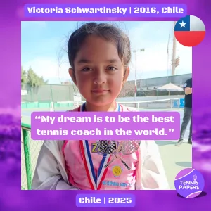 tennis papers profile victoria schwartinsky 2016 chile tennis junior girl 2