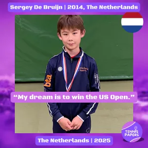 tennis papers sergey de bruijn 2014 the netherlands tennis junior boy profile