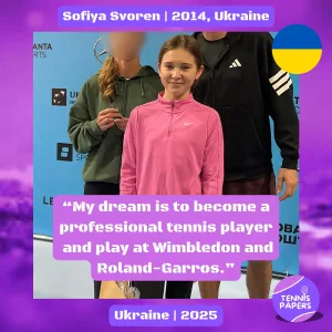tennis papers sofiya svoren 2014 ukraine junior tennis profile