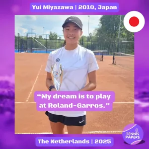 tennis papers yui miyazawa 2010 japan junior tennis girl profile