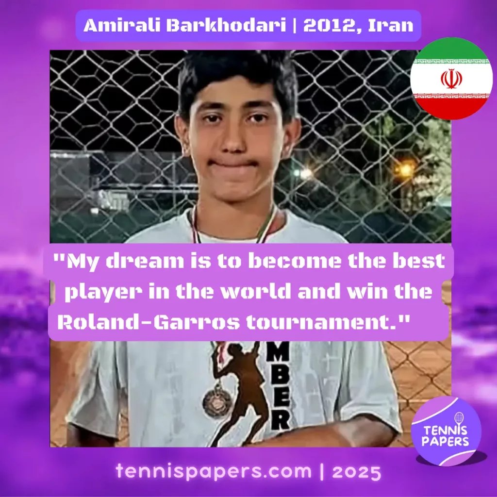 Junior Boy Tennis Players Interviews 53 Amirali-Barkhodari-2012-Iran-Tennis-junior-boy