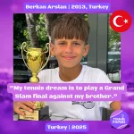Berkan Arslan 2013, Turkey | Tennis junior boy 1 Berkan-Arslan-2013-Turkey-Tennis-junior-boy