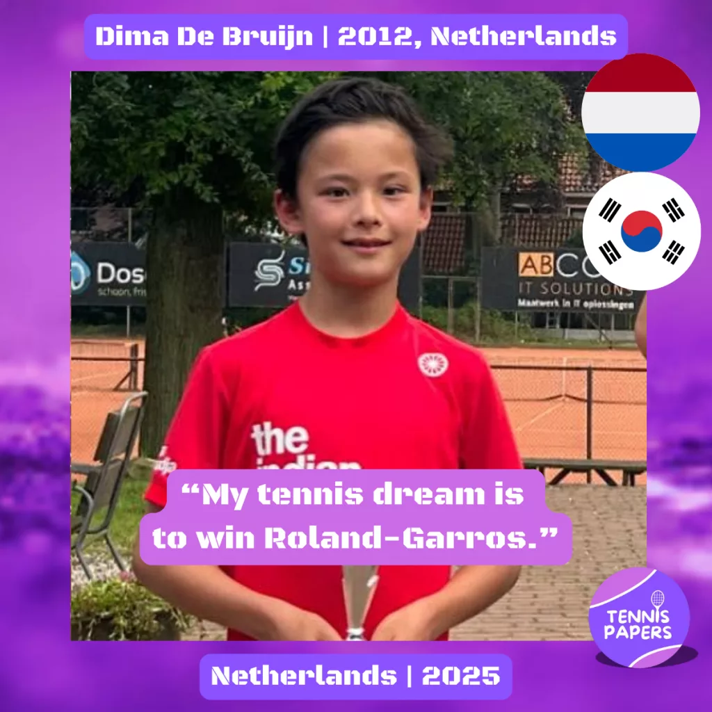 Dima De Bruijn 2012, Netherlands 🇳🇱 | Tennis junior interview, Aug 2025 1 Dima-De-Bruijn-2014-Netherlands-Tennis-junior-boy