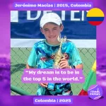 Jerónimo Macías 2015, Colombia | Junior tennis player 1 Tennis Papers profile Jeronimo Macias 2015 Colombia Tennis junior boy 1