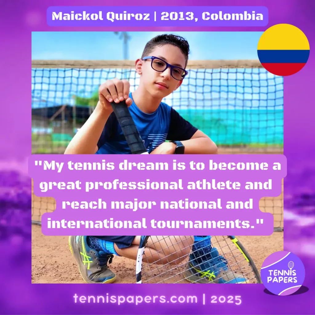 Maickol Quiroz 2013, Colombia 🇨🇴 | Tennis junior boy 1 Maickol-Quiroz-2013-Colombia-🇨🇴-Tennis-junior-boy