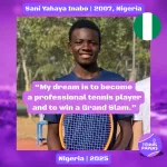 Sani Yahaya Inabo 2007, Nigeria | Tennis junior boy 1 Sani Yahaya Inabo-2007-Nigeria-Tennis junior boy