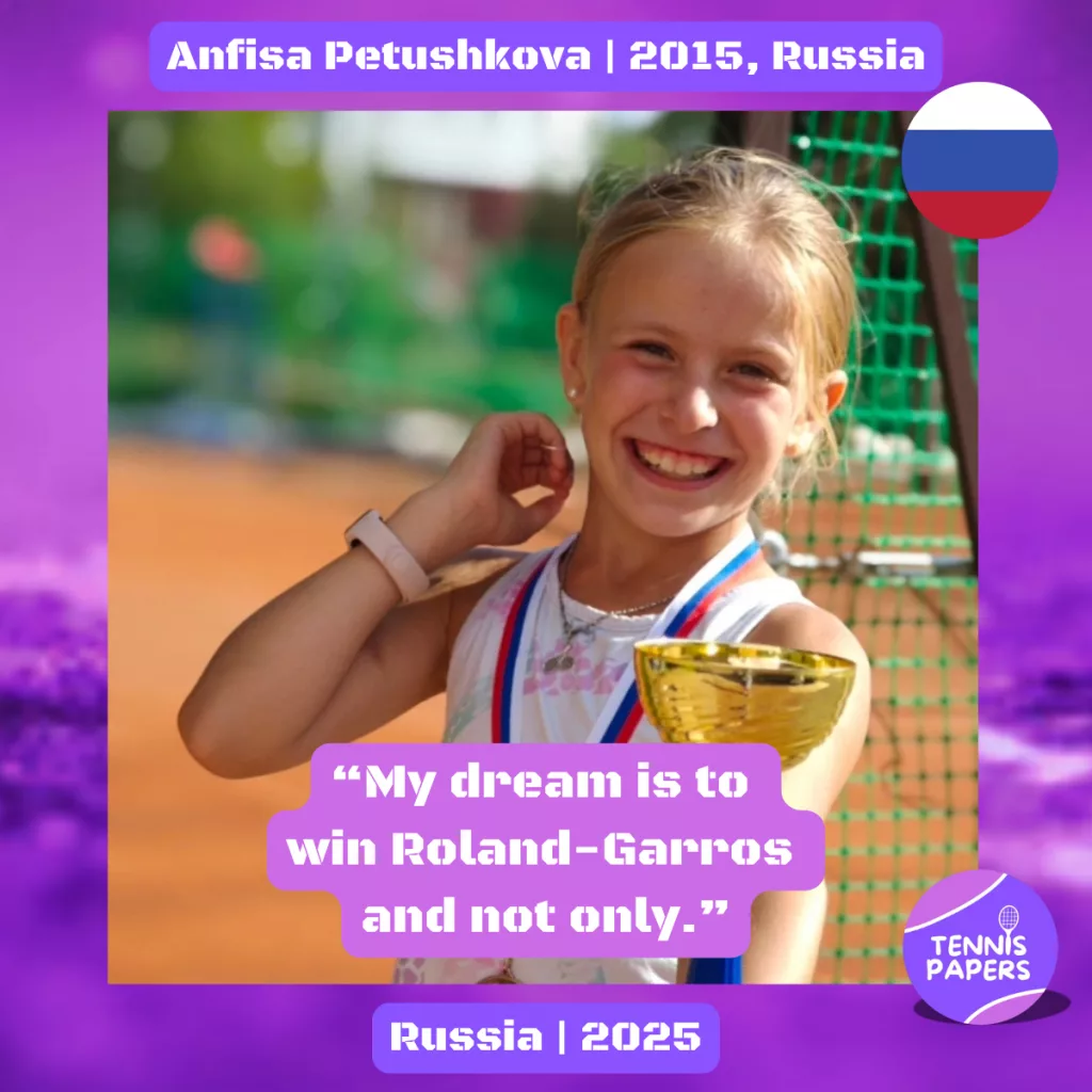 Junior Girl Tennis Players Interviews 96 tennis papers profile anfisa petushkova 2015 russia tennis junior girl 2
