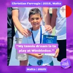 Christian Farrugia 2016, Malta 🇲🇹 | Tennis junior interview, Jul 2025 1 tennis papers profile christian farrugia 2016 malta tennis junior boy 1