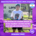 tennis papers profile juan cruz fernández lissi 2013 argentina tennis junior boy 1