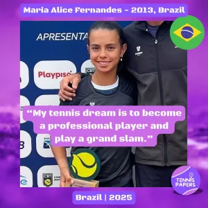 tennis papers profile maria alice fernandes 2013 brazil tennis junior girl 2