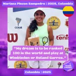 Mariana Pinzon Sampedro 2009, Colombia 🇨🇴 | Tennis junior interview, Jul 2025 1 tennis papers profile mariana pinzon sampedro 2009 colombia tennis junior girl 1
