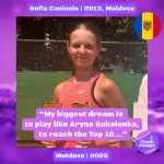 Sofia Caniusin 2013, Moldova 🇲🇩 | Tennis junior interview, Aug 2025 1 tennis papers profile sofia caniusin 2013 moldova tennis junior girl 2