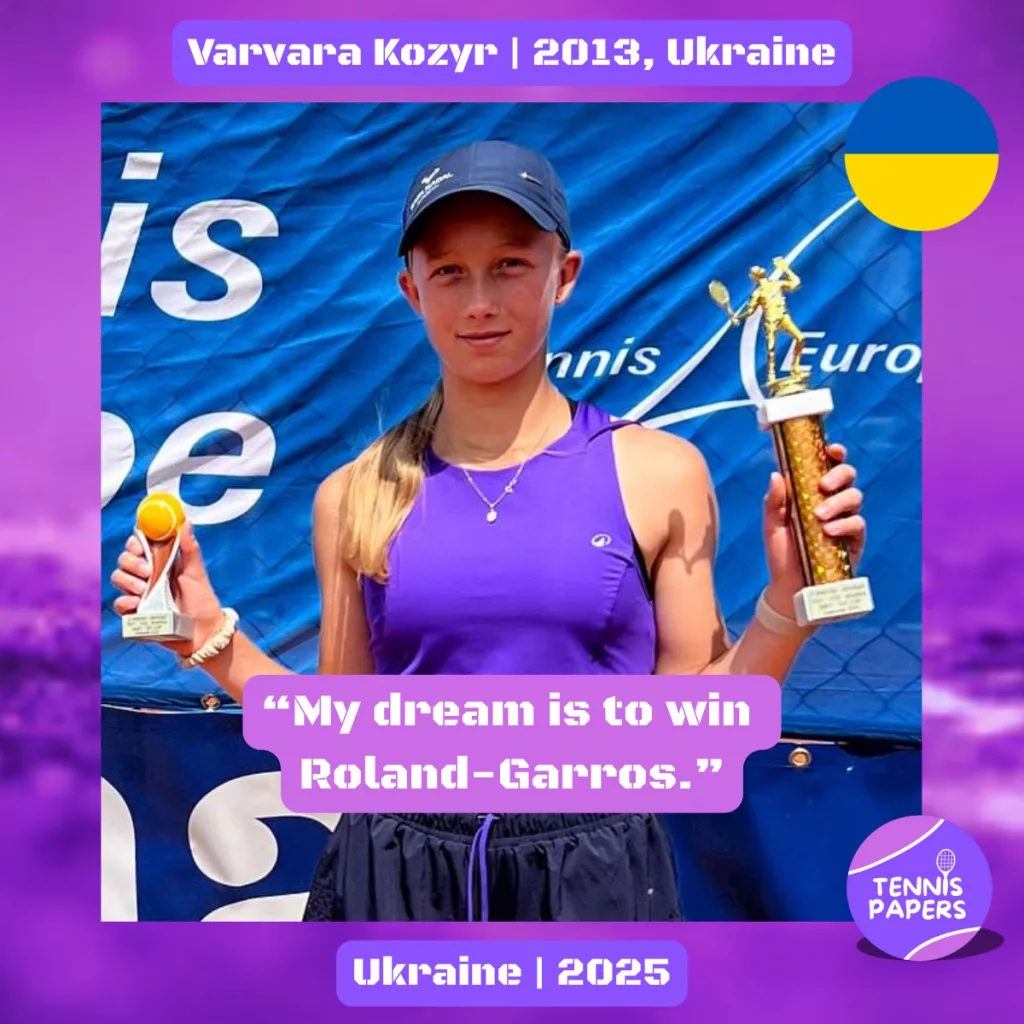 Junior Girl Tennis Players Interviews 124 tennis papers profile varvara kozyr 2013 ukraine tennis junior girl 1